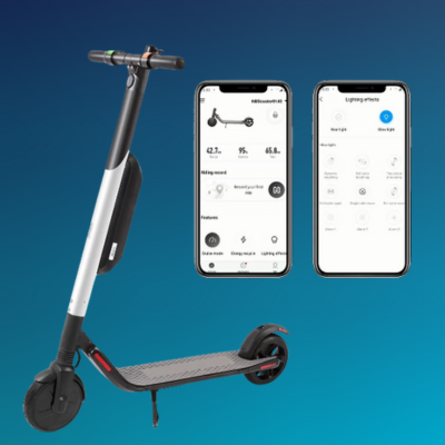 Trottinette Électrique Segway-ES4 300W, Vitesse 25 km/h, Autonomie 35 km, Bluetooth et Sécurité Renforcée"