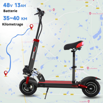 Trottinette Électrique N3MAX 800W, Vitesse 45 km/h, Pneus 10" Tout-Terrain