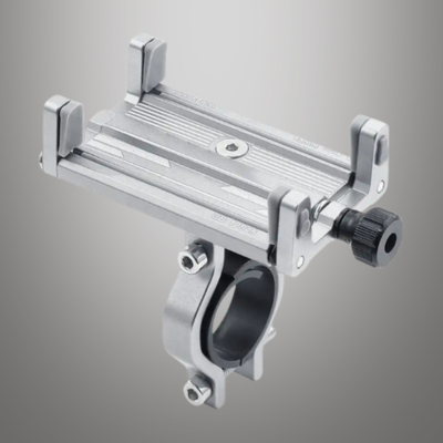 Support Téléphone en Aluminium pour Trottinette et Vélo, Fixation Sécurisée à 4 Griffes