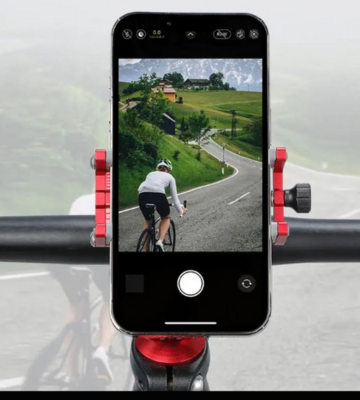 Support Téléphone en Aluminium pour Trottinette et Vélo, Fixation Sécurisée à 4 Griffes