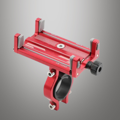 Support Téléphone en Aluminium pour Trottinette et Vélo, Fixation Sécurisée à 4 Griffes