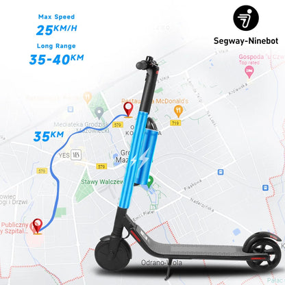 Trottinette Électrique Segway ES4 36V, 25 km/h, IPX6 Étanche pour Adultes