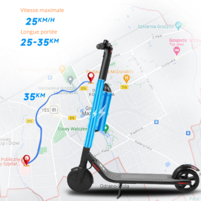 Trottinette Électrique Segway-ES4 300W, Vitesse 25 km/h, Autonomie 35 km, Bluetooth et Sécurité Renforcée"