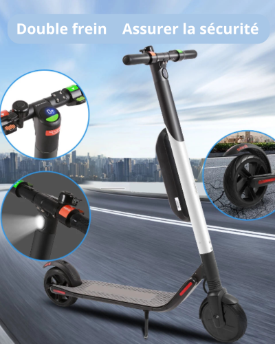 Trottinette Électrique Segway-ES4 300W, Vitesse 25 km/h, Autonomie 35 km, Bluetooth et Sécurité Renforcée"