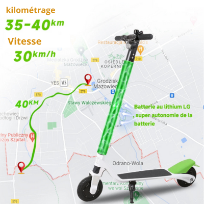 Trottinette Électrique ES2 LIME  30 km/h, Autonomie 40 km, Étanchéité IPX6, Pour Adultes et Ados